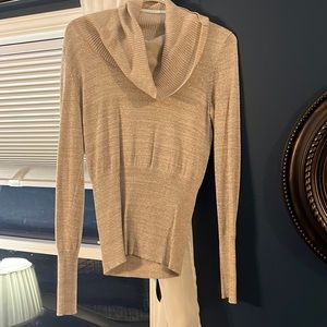 Shimmery cowl neck sweater